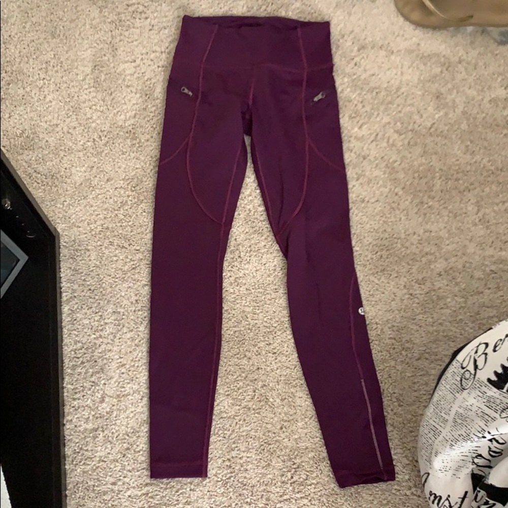 Lulu size 6 purple leggings